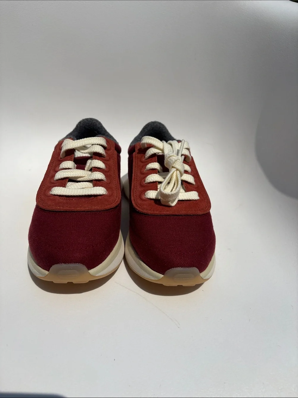 Allbirds Varsity, Women’s size7, Maroon Red Lace-Up Sneakers, new condition
